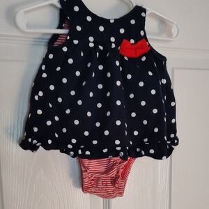 Child of Mine Red and Navy Baby Outfit